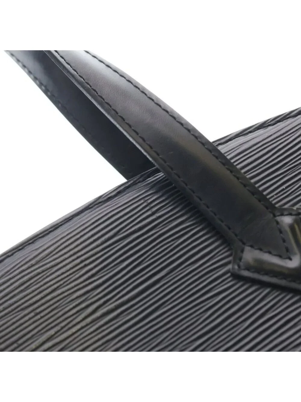 Louis Vuitton Epi Saint Jacques Leather Handbag Black VI